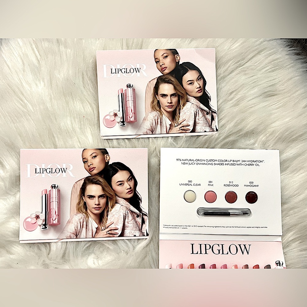 3 Dior Lip Glow samples
